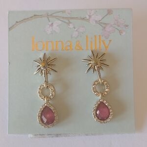 Lonna & Lilly Gold and Pink Drop Earrings